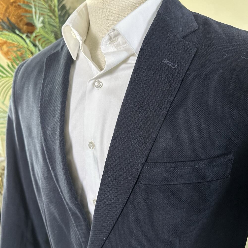 Pronto Uomo Blue Men L Micro fiber cotton unstructured Sport Coat Black